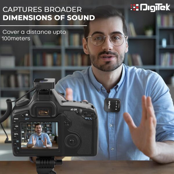 Digitek DWM-101 Wireless Microphone with ANC Noise Reduction and 360° Sound – Available at Dream Gadgets