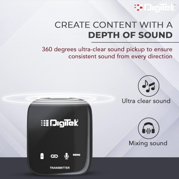 Digitek DWM-101 Wireless Microphone with ANC Noise Reduction and 360° Sound – Available at Dream Gadgets