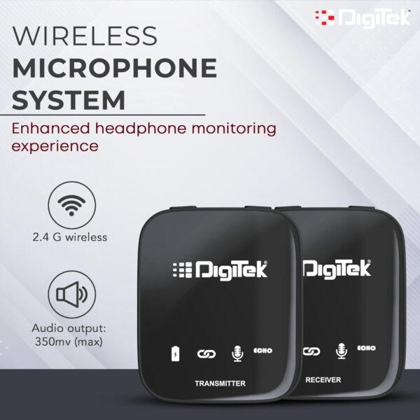 Digitek DWM-101 Wireless Microphone with ANC Noise Reduction and 360° Sound – Available at Dream Gadgets